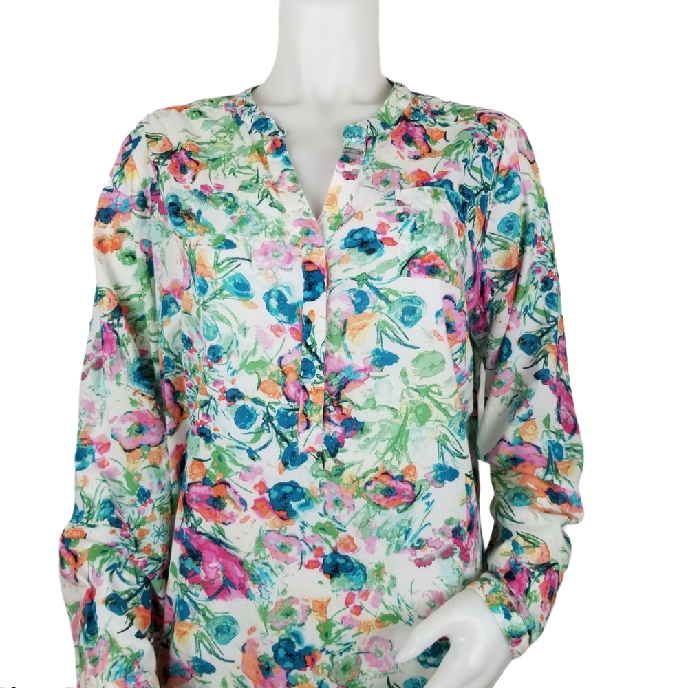 Lane Bryant 14/16 Floral Long Sleeve Shirt